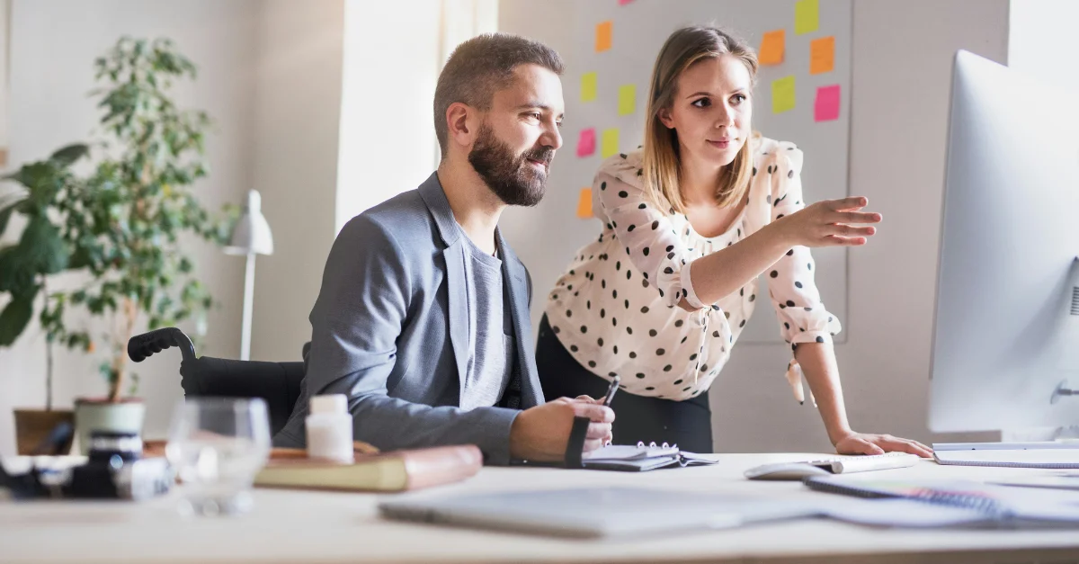 HR managers reviewing their company's HR strategy.
