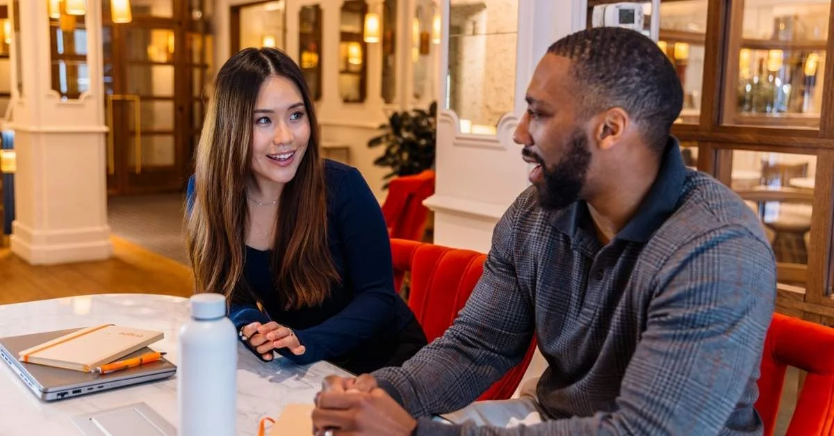 HR managers discussing bonus payments