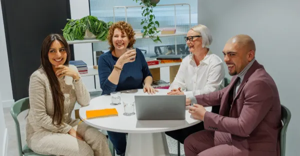 Brightmine employees doing work