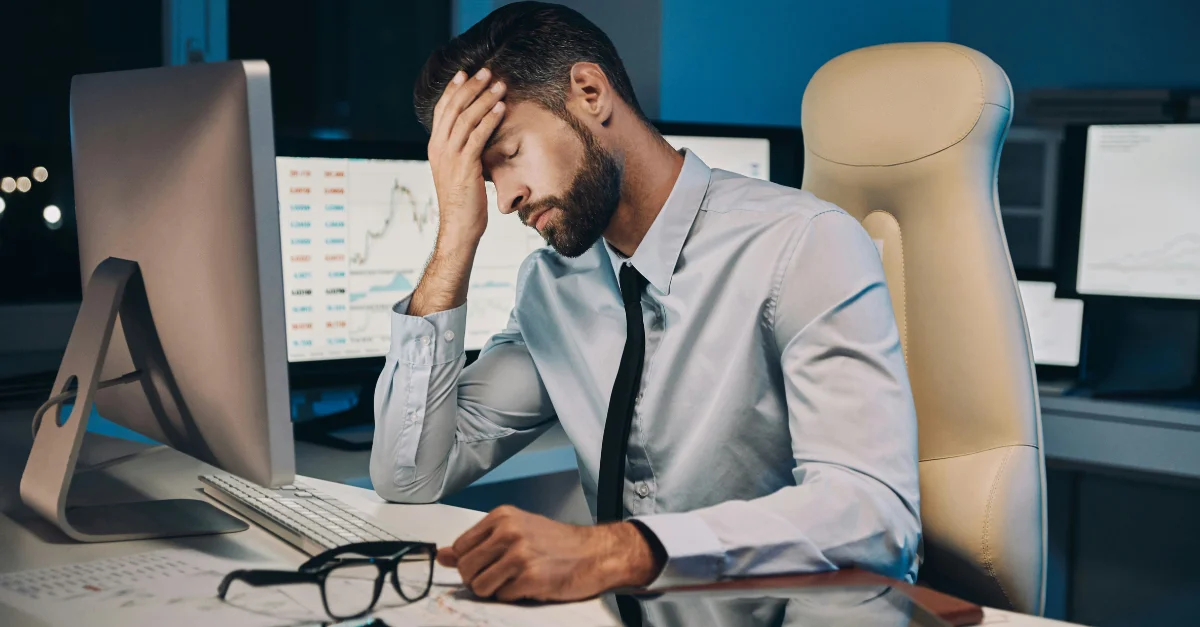 Employee experiencing poor mental health at work.