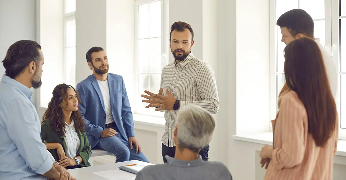 Small group company seminar