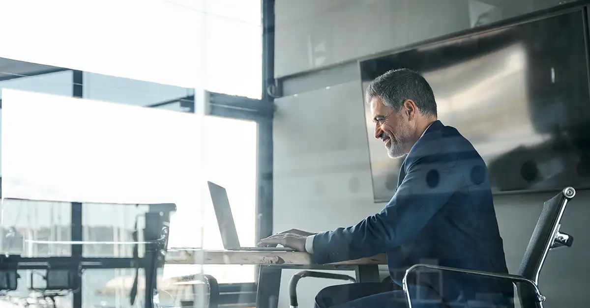 CEO on virtual meeting