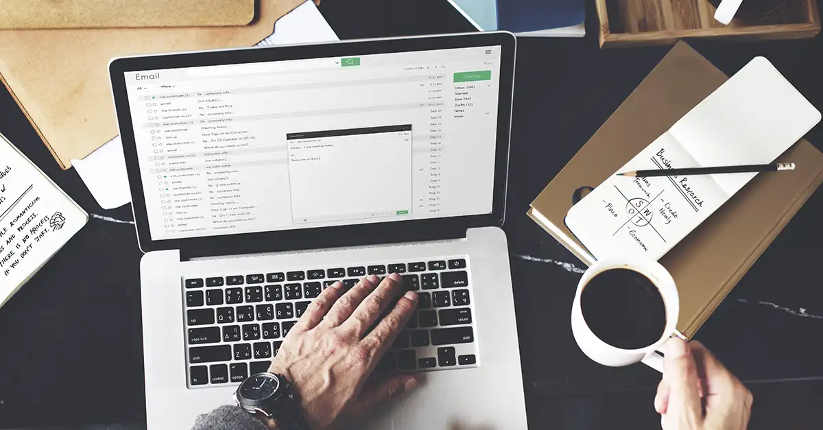Laptop and coffee
