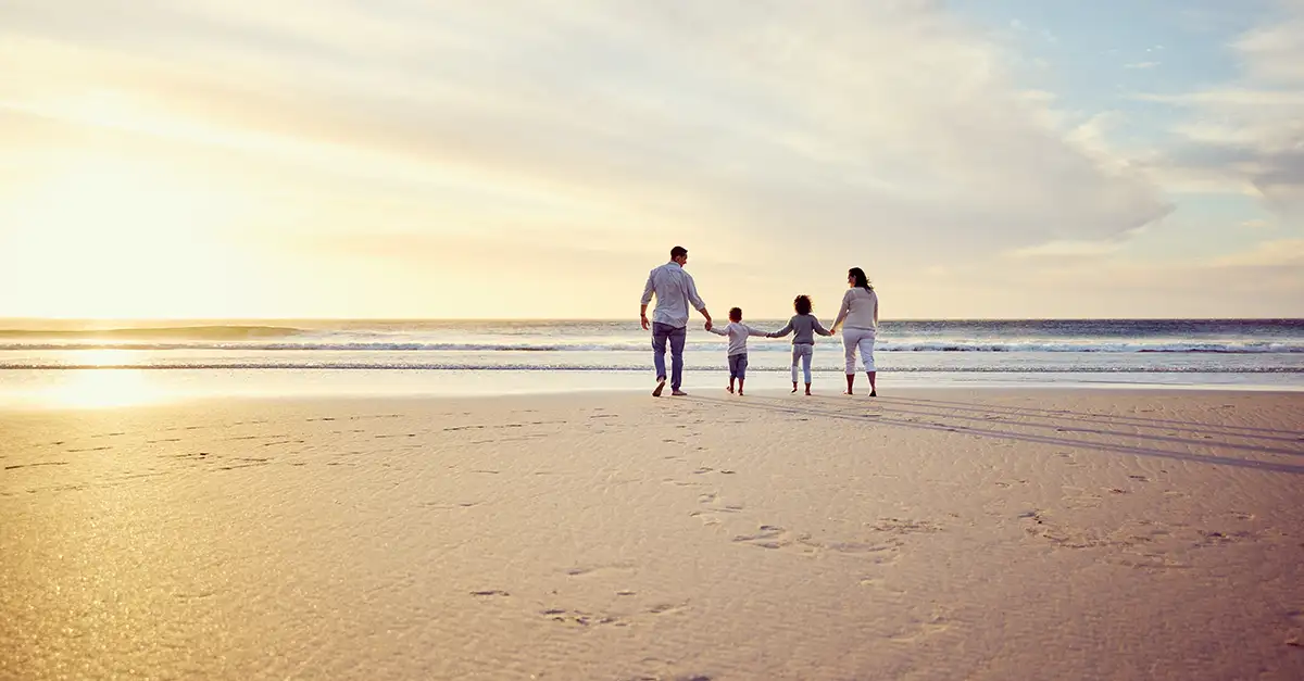 Family at the beach