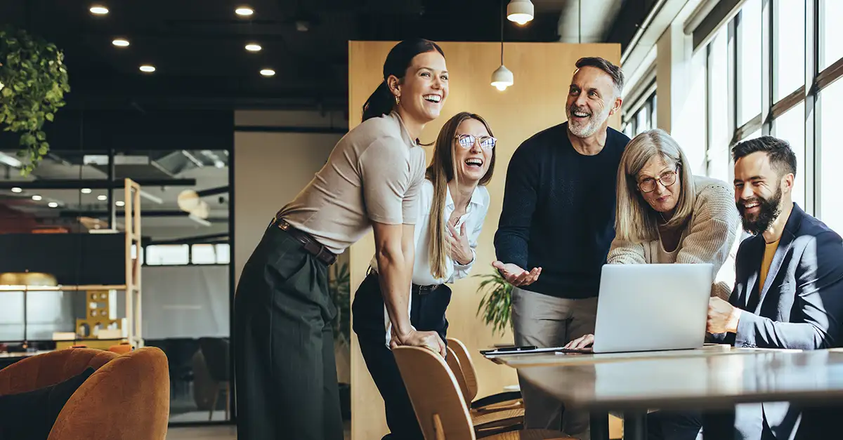 Happy young entrepreneurs
