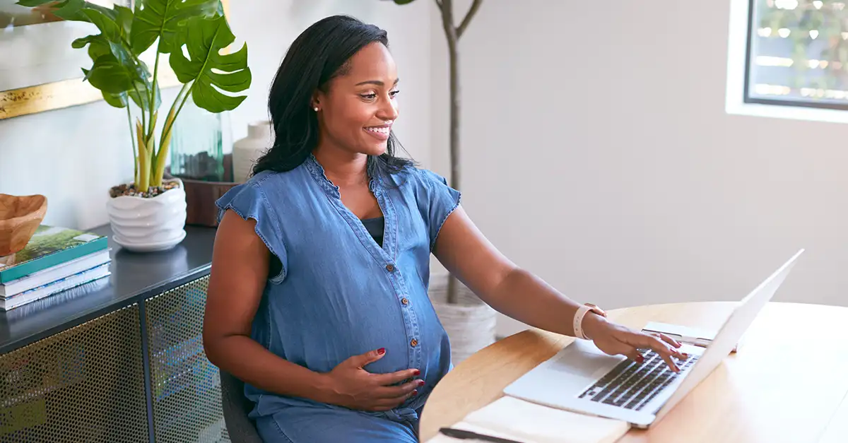 Pregnant remote worker