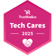 TrustRadius Tech Cares 2025 Award Logo