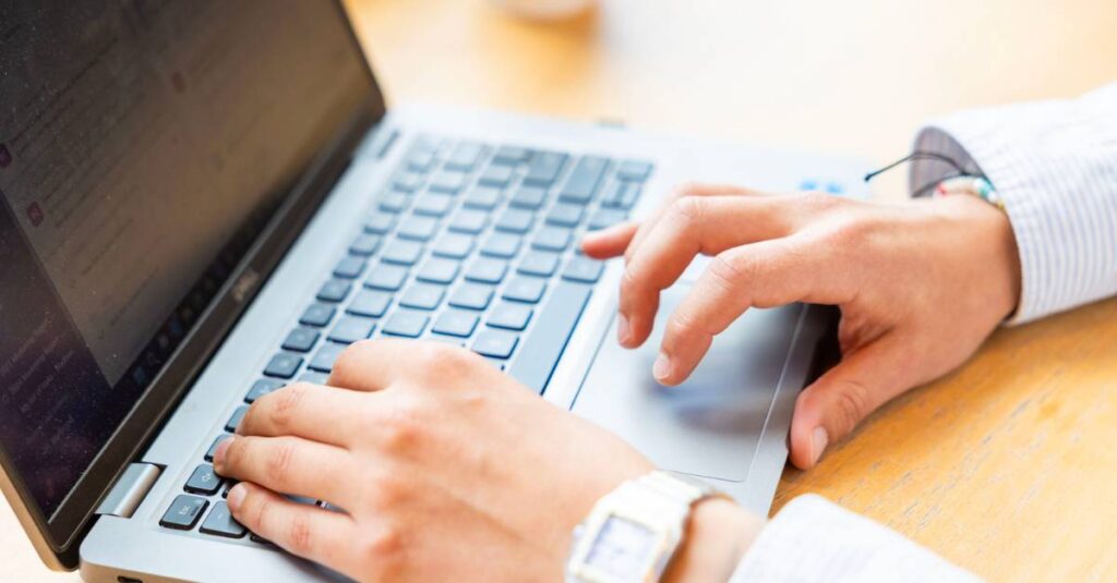 close-up van een laptop